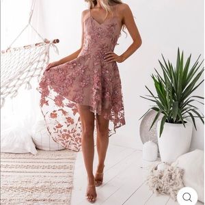 Jaus Saskia High Low Rose Embroidery Size M